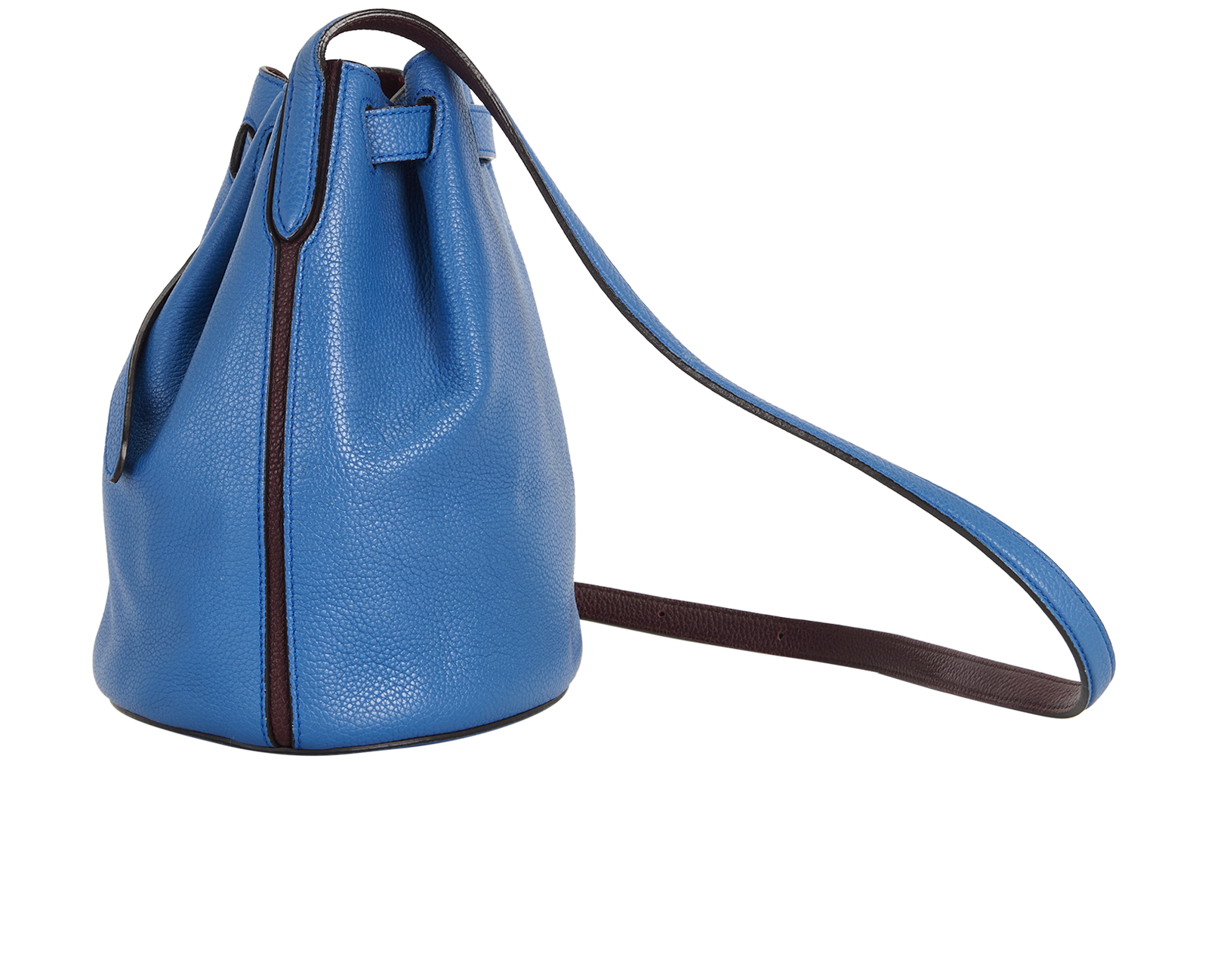Small Abbey Bucket, &pound;295, Handbags, Blue, Leather, Bottom view